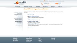 
                            2. Domain Hosting & Registration Services - EasyCGI - Easycgi Com Portal