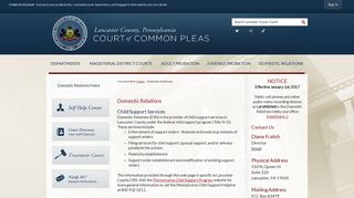 
                            6. Domestic Relations | Lancaster County Courts, PA - Official ... - Montgomery County Pa Child Support Portal