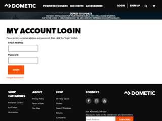 Dometic Online Store - Login
