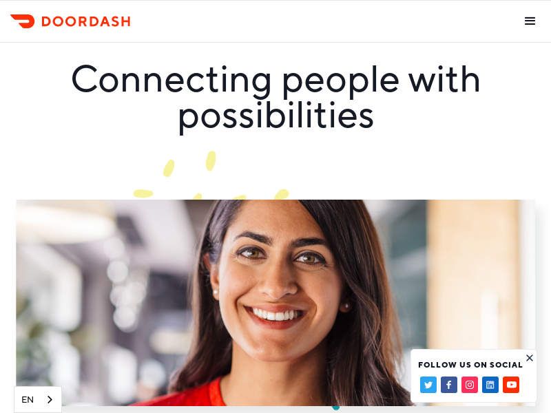 
                            1. DoorDash Careers | Connecting People With Possibility
