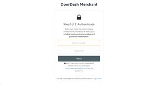 
                            7. DoorDash Food Delivery | Merchant Login