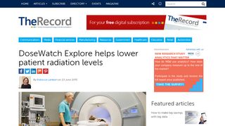 
                            8. DoseWatch Explore helps lower patient radiation levels - Ge Dosewatch Login