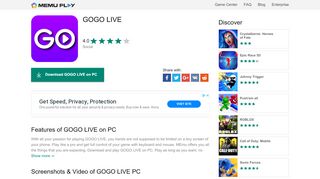 
Download GOGO LIVE on PC with MEmu  
