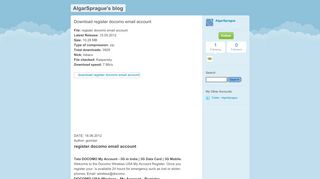 
                            7. Download register docomo email account - AlgarSprague's blog - Docomo Email Sign Up