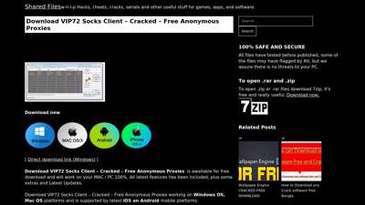 Download VIP72 Socks Client - Cracked - Free Anonymous Proxies