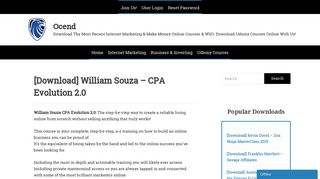 
                            5. [Download] William Souza - CPA Evolution 2.0 - Ocend - Cpa Evolution 2.0 Login