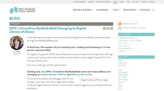 DPPL's Overdrive MyMediaMall Changing to Digital Library of ... - Mymediamall Sign In