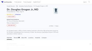
                            4. Dr. Douglas Grogan Jr, MD - Reviews - Brockton, MA - Healthgrades - Bethel Medical Patient Portal
