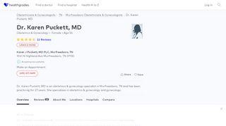 
                            2. Dr. Karen Puckett, MD - Reviews - Murfreesboro, TN - Healthgrades - Dr Karen Puckett Patient Portal
