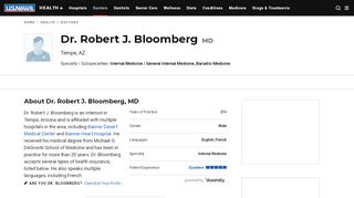 
                            3. Dr. Robert Bloomberg, Internist in Tempe, AZ | US News Doctors - Dr Robert Bloomberg Patient Portal