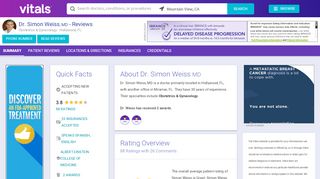 
                            4. Dr. Simon Weiss MD Reviews | Hollywood, FL | Vitals.com - Dr Simon Weiss Patient Portal