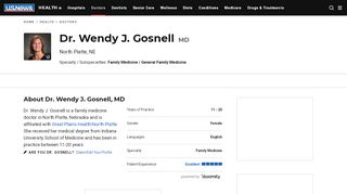 
Dr. Wendy Gosnell, Family Medicine Doctor in North Platte, NE | US ...
