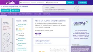 
                            3. Dr. Yvonne Wright-Cadet MD Reviews | Maplewood, NJ | Vitals.com - Dr Yvonne Wright Cadet Patient Portal