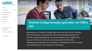 
                            6. Drenthe College tevreden gebruiker van Office 365 › Lerio - Portal Drenthe College