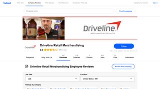
                            4. Driveline Retail Merchandising Employee Reviews - Indeed - Driveline Merchandising Employee Login