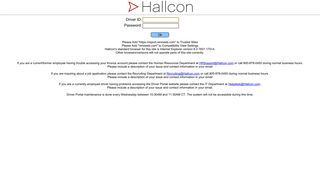 
                            4. Driver Login - Hallcon Crew Transport Webtms Portal
