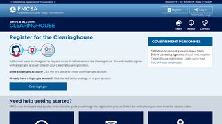 
                            6. Drug & Alcohol Clearinghouse - Clearinghouse Registration - My D&a Login