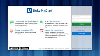
                            1. Duke MyChart - My Duke Health Portal