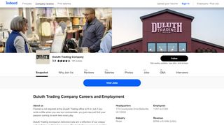 
Duluth Trading Company Careers and Employment | Indeed.com
