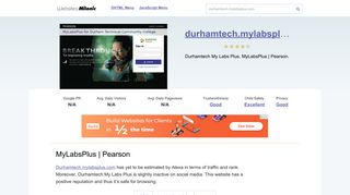 
                            6. Durhamtech.mylabsplus.com website. MyLabsPlus | Pearson. - Mylabsplus Portal Durham Tech