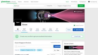 
                            7. Dyson Reviews in Singapore, Singapore | Glassdoor - Dyson Careers Portal