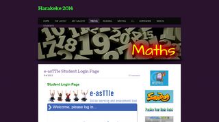 
                            8. e-asTTle Student Login Page - Harakeke 2014 - Asttle Portal