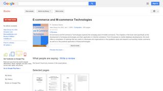 
E-commerce and M-commerce Technologies  
