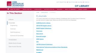 
                            3. E-Journals - CIT Library - Cit Library Portal