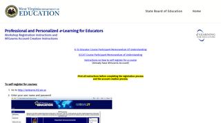
                            6. e-Learning for Educators - WVDE - Wv Learns Portal