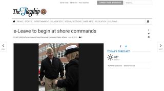 
e-Leave to begin at shore commands | Top Stories ...
