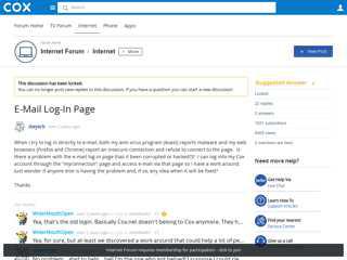 E-Mail Log-In Page - Internet - Internet Forum - Cox ...