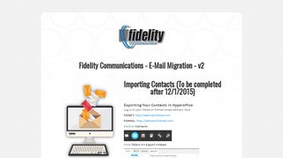 
                            6. E-Mail Migration - v2 - Fidelity Communications - Fidelity Communications Email Portal