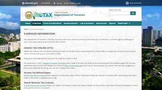 
                            8. E-Services Information - Department of Taxation - Compliance Elf Login