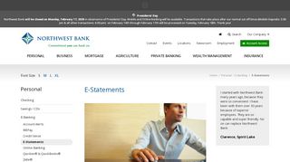 
E-Statements - Northwest Bank
