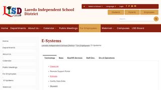 
                            1. E-Systems - Laredo Independent School District - Laredo Isd Employee Portal