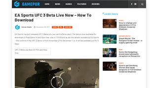 
                            8. EA Sports UFC 3 Beta Live Now - How To Download - Gamepur - Ufc Beta Sign Up
