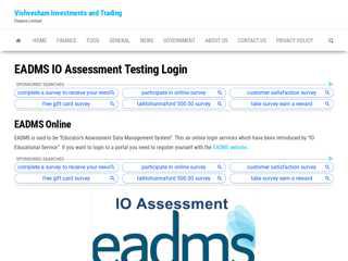 EADMS Login: IO Assessment EADMS Online Testing With Answers