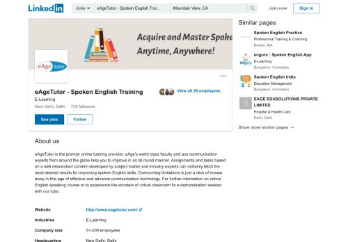 
                            5. eAgeTutor - Spoken English Training | LinkedIn - Www Eagetutor Com Portal