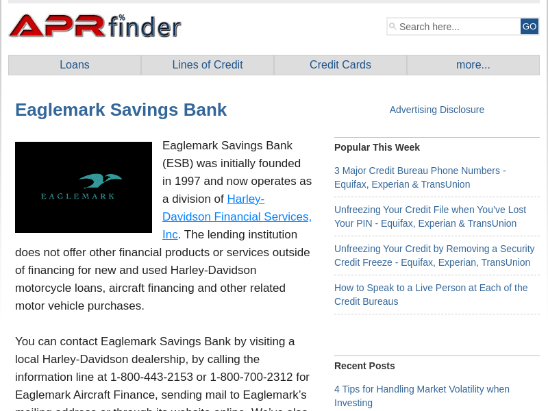
                            1. Eaglemark Savings Bank Phone Number, Routing & Address