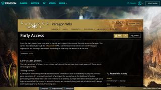 
Early Access | Paragon Wiki | Fandom
