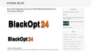 
                            4. Earn And Upgrade Ur Account With Blackopt24 What are the ... - Blackopt24 Login