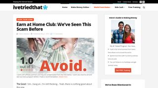 
                            6. Earn at Home Club: We've Seen This Scam Before - ivetriedthat - Earn At Home Club Portal
