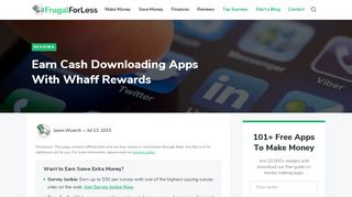 
Earn Cash Downloading Apps With Whaff Rewards  
