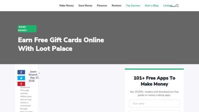 Earn Free Gift Cards Online With Loot Palace