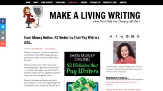 
                            7. Earn Money Online: 92 Websites That Pay Writers $50+ - Writers Cash Sign Up