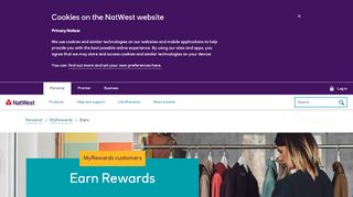 
                            4. Earn | MyRewards | NatWest - Natwest Yourpoints World Mastercard Portal