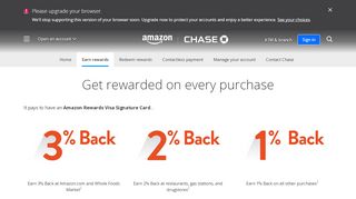 
                            6. Earn Rewards | Amazon Rewards Card | Chase.com - Amazon Visa Card Chase Portal