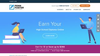 
Earn Your High School Diploma Online | Penn Foster High ...

