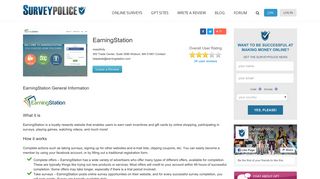 
                            5. EarningStation Ranking and Reviews – SurveyPolice