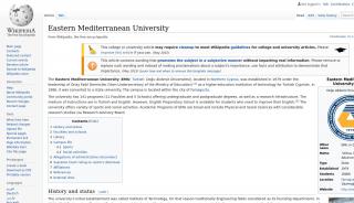 
                            8. Eastern Mediterranean University - Wikipedia - Portal Emu Edu Tr